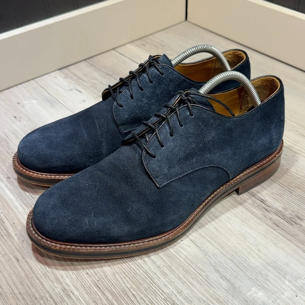 Beckett Simonon Durant Durby Blue Suede Men's Size 11 Dress Shoes